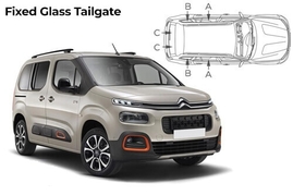 Sluneční clony na okna - CITROEN Berlingo Multispace XL (2018-) - Komplet sada (CIT-BERXL-5-C)