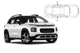 Sluneční clony na okna - CITROEN C3 AirCross (2017-) - Len na bočné stahovacie sklá (CIT-C3AC-5-A/18)