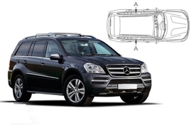 Sluneční clony na okna - MERCEDES-BENZ GL (2006-2012) - Len na bočné stahovacie sklá (MB-G-5-A/18)