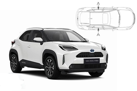 Sluneční clony na okna - TOYOTA Yaris Cross (2020-) - Len na bočné sťahovacie sklá (TOY-YARC-5-D/18)