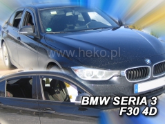 Deflektory na BMW 3 F30, 4-dveřová (+zadní), r.v.: 2012 - 2019 (11150)