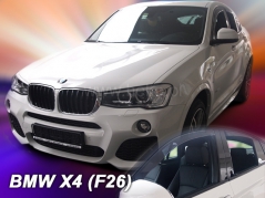 Deflektory na BMW X4 (F26), 5-dverová, 2014-2018 (+zadné) (11163)