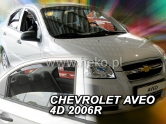 Deflektory na Chevrolet Aveo Classic sedan, 4-dveřová (+zadní), r.v.: 2007 - (10529)