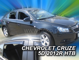 Deflektory na Chevrolet Cruze hatchback, 5-dveřová (+zadní), r.v.: 2011 - (10537)