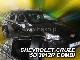 Deflektory na Chevrolet Cruze combi, 5-dveřová (+zadní), r.v.: 2012 - (10542)