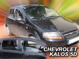 Deflektory na Chevrolet Kalos, 5-dveřová (+zadní), r.v.: 2004 - 2008 (10504)