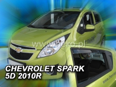 Deflektory na Chevrolet Spark M300 hatchback, 5-dveřová (+zadní), r.v.: 2010 - (10531)