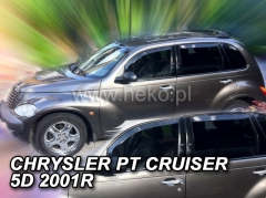 Deflektory na Chrysler PT Cruiser, 5-dveřová (+zadní), r.v.: 2001 - 2010 (10405)