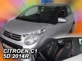 Deflektory na Citroen C1, 5-dveřová, r.v.: 2014 - (29638)