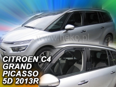 Deflektory na Citroen C4 Grand Picasso MK2, 5-dveřová (+zadní), r.v.: 2013 - (12260)