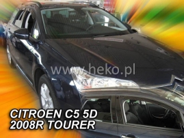 Deflektory na Citroen C5 II combi, 4/5-dveřová (+zadní), r.v.: 2008 - (12244)