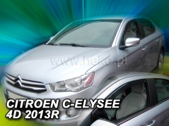 Deflektory na Citroen C-Elysée, 4-dveřová, r.v.: 2013 - (12256)