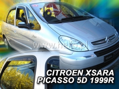 Deflektory na Citroen Xsara Picasso, 5-dveřová (+zadní), r.v.: 1999 - 2010 (12219)