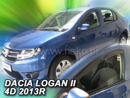 Deflektory na Dacia Logan II, 4-dveřová, r.v.: 2013 - (13111)