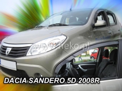 Deflektory na Dacia Sandero / Stepway, 5-dveřová, r.v.: 2008 - 2012 (13105)