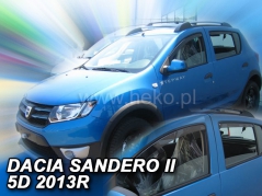 Deflektory na Dacia Sandero II / Stepway II, 5-dveřová (+zadní), r.v.: 2012-2020 (13113)