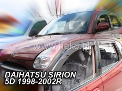 Deflektory na Daihatsu Sirion, 5-dveřová, r.v.: 1998 - 2005 (13209)