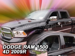 Deflektory na Dodge RAM 1500 IV, 4-dveřová (+zadní), r.v.: 2009 - (13419)