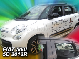 Deflektory na Fiat 500L, 5-dveřová (+zadní), r.v.: 2012 - (15171)