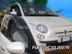 Deflektory na Fiat 500, 3-dveřová, r.v.: 2007 - (15156)