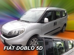 Deflektory na Fiat Doblo II, 5-dveřová (+zadní), r.v.: 2010 - (15175)