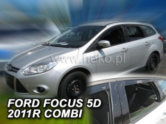 Deflektory na Ford Focus III combi, 5-dveřová (+zadní), r.v.: 2011 - 2018 (15296)