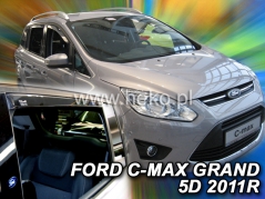 Deflektory na Ford Grand C-Max, 5-dveřová (+zadné), r.v.: 2011 - (15293)