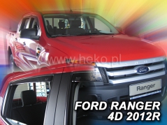 Deflektory na Ford Ranger, 4-dveřová (+zadní), r.v.: 2012 - (15304)