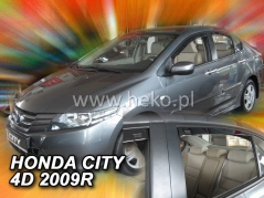 Deflektory na Honda City sedan, 4-dveřová (+zadní), r.v.: 2009 - (17153)