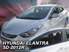 Deflektory na Hyundai Elantra V, 5-dveřová, r.v.: 2010 - 2015 (17269)