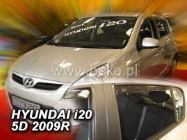 Deflektory na Hyundai i20, 5-dveřová (+zadní), r.v.: 2008-2014 (17259)