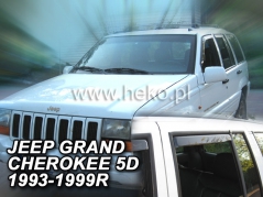 Deflektory na Jeep Grand Cherokee, 5-dveřová (+zadní), r.v.: 1993 - 1999 (19106)