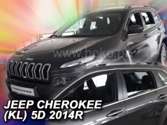 Deflektory na Jeep Cherokee, 5-dveřová (+zadní), r.v.: 2014 - (19125)