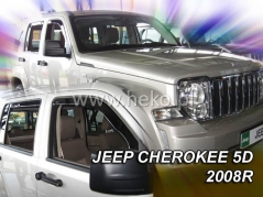 Deflektory na Jeep Cherokee, 5-dveřová (+zadní), r.v.: 2008 - 2012 (19121)