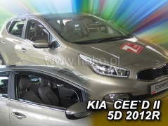 Deflektory na Kia Ceed II, 5-dveřová, r.v.: 2012 - 2018 (20158)