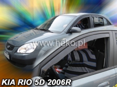 Deflektory na Kia Rio II, 4/5-dveřová, r.v.: 2005 - 2011 (20127)