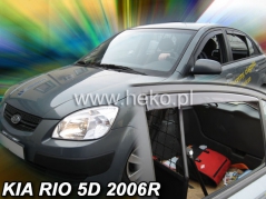 Deflektory na Kia Rio II hatchback, 5-dveřová (+zadní), r.v.: 2005 - 2011 (20149)