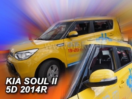 Deflektory na Kia Soul II, 5-dveřová (+zadné), r.v.: 2014 - (20165)