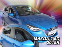 Deflektory na Mazda 2 IV, 5-dveřová (+zadní), r.v.: 2014 - (23166)