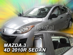 Deflektory na Mazda 3 II sedan, 4-dveřová (+zadní), r.v.: 2009-2013 (23153)