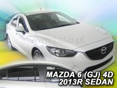 Deflektory na Mazda 6 GJ sedan, 4-dveřová (+zadní), r.v.: 2013 - (23160)