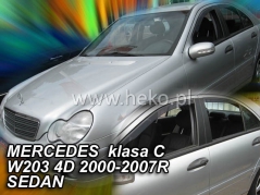 Deflektory na Mercedes Class C W203 sedan, 4-dveřová (+zadní), r.v.: 2000 - 2007 (23267)