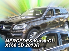 Deflektory na Mercedes Class GL X166, 5-dveřová (+zadní), r.v.: 2013 - (23285)