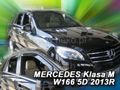 Deflektory na Mercedes Class M W166, 5-dveřová (+zadní), r.v.: 2011 - 2019 (23284)