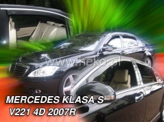 Deflektory na Mercedes Class S W221 long, 4-dveřová (+zadní), r.v.: 2005 - 2013 (23263)