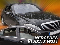 Deflektory na Mercedes Class S W221 krátká, 4-dveřová (+zadní), r.v.: 2005 - 2013 (23286)