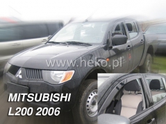 Deflektory na Mitsubishi L-200 Double/Single Cab, 2/4-dveřová, r.v.: 2006 - 2015 (23347)