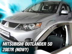 Deflektory na Mitsubishi Outlander, 5-dveřová (+zadní), r.v.: 2007 - (23352)