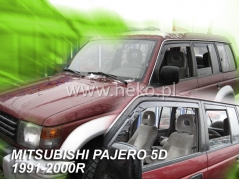 Deflektory na Mitsubishi Pajero, 5-dveřová (+zadní), r.v.: 1991 - 2000 (23349)