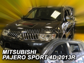 Deflektory na Mitsubishi Pajero Sport, 5-dveřová (+zadní), r.v.: 2013 - (23370)